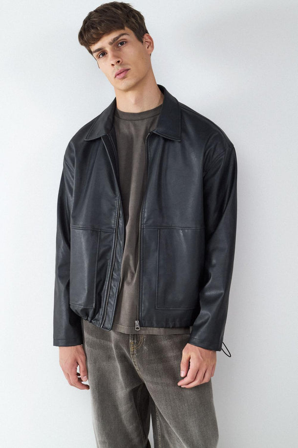 Product CAMPERA EFECTO CUERO-Black - Image 1