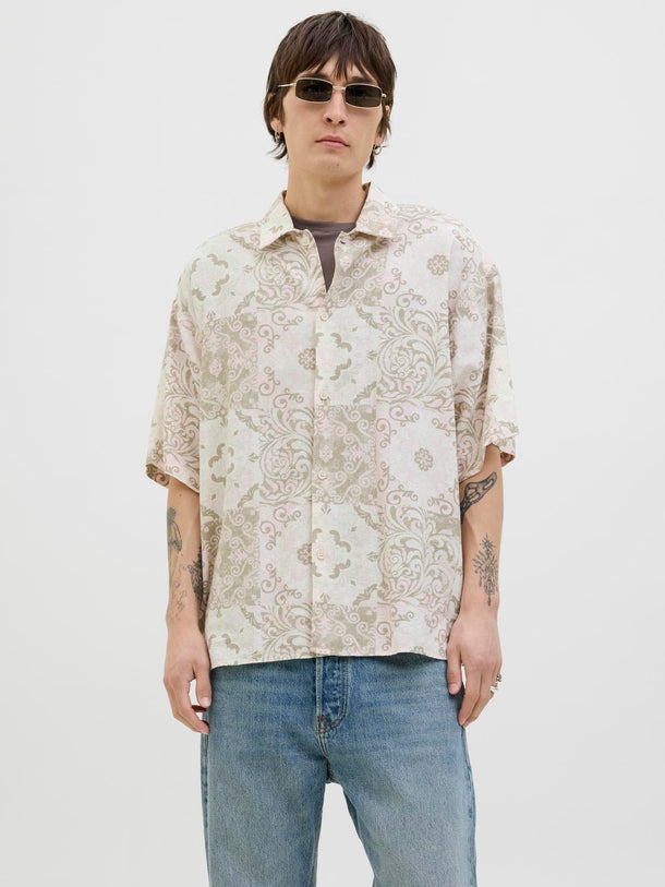 Product CAMISA WIDE DE LINO ESTAMPADA HYDRA - Tickled Pink - Image 4