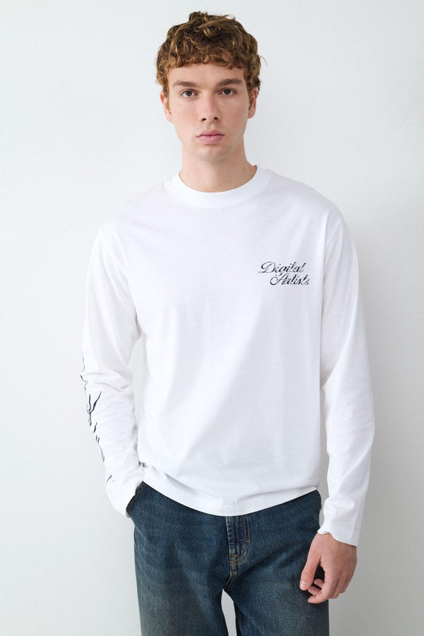 Product CAMISETA MANGA LARGA PRINT-White - Image 1