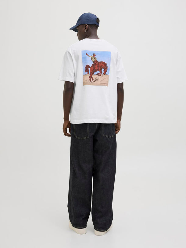 Product CAMISETA LOOSE ESTAMPADA MARRAKESH - Bright White Print:HORSE - Image 11