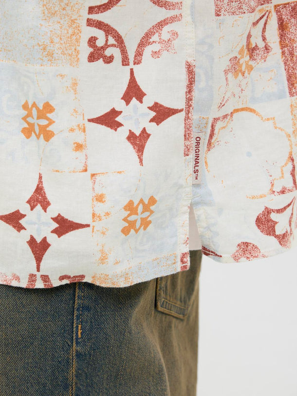 Product CAMISA WIDE DE LINO ESTAMPADA HYDRA - Cloud Dancer - Image 6