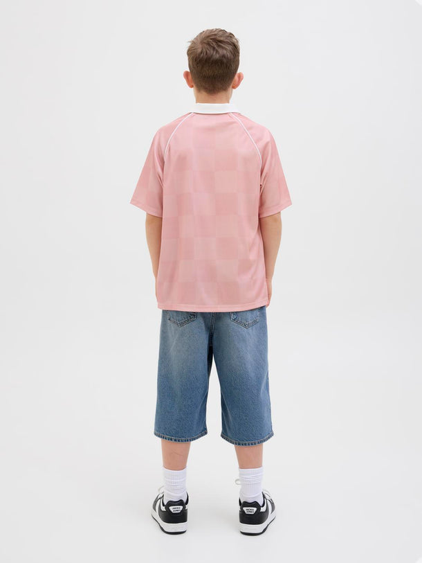 Product POLO LIDO JNR - Pink Icing AOP:Grey Flannel - Image 4