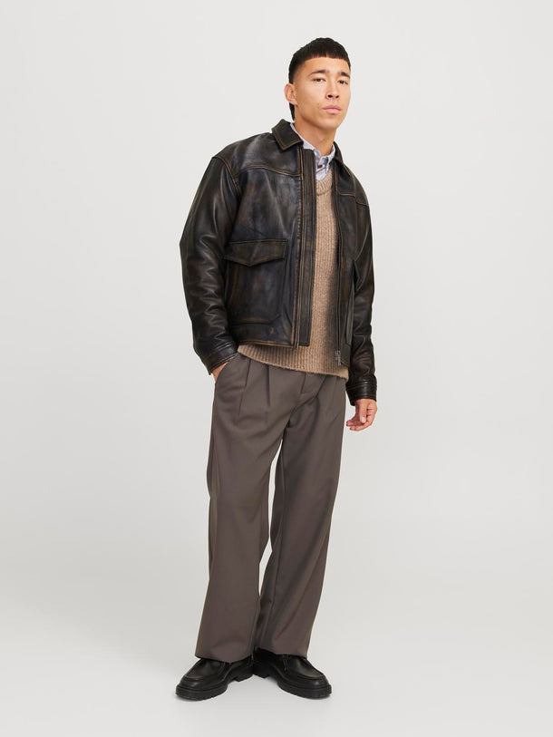 Product CAMPERA BIKER WALLACE - Brown Stone Detail:WASHED - Image 4