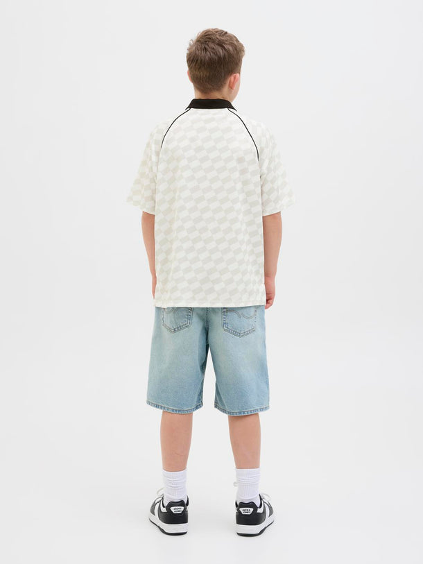 Product POLO LIDO - Cloud Dancer AOP:Vapour Blue - Image 4