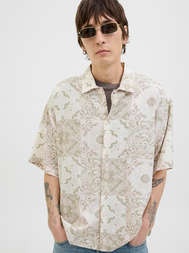 Product CAMISA WIDE DE LINO ESTAMPADA HYDRA - Tickled Pink - Image 6