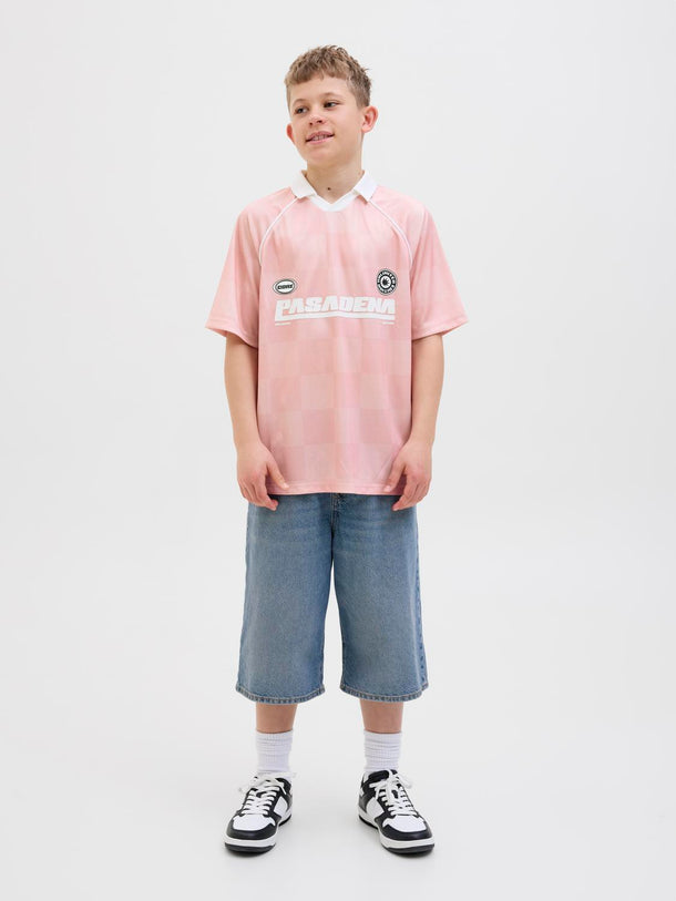 Product POLO LIDO - Pink Icing AOP:Grey Flannel - Image 3