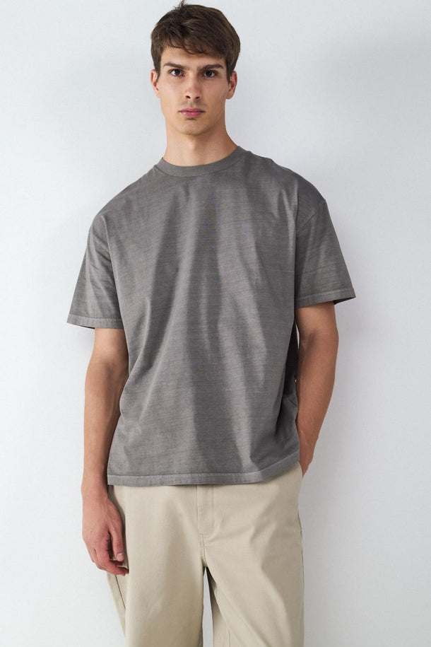 Product CAMISETA MANGA CORTA RELAXED EFECTO LAVADO BMK-Grey - Image 1