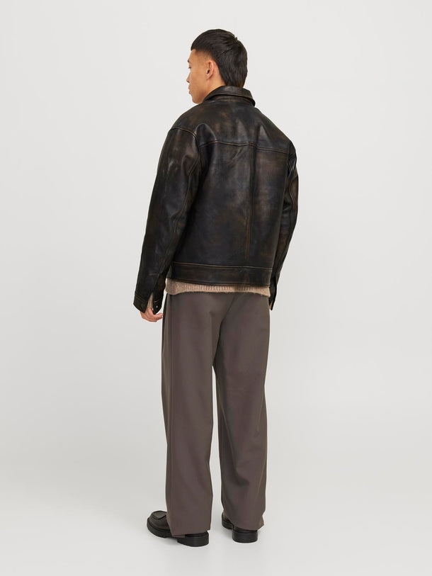 Product CAMPERA BIKER WALLACE - Brown Stone Detail:WASHED - Image 3