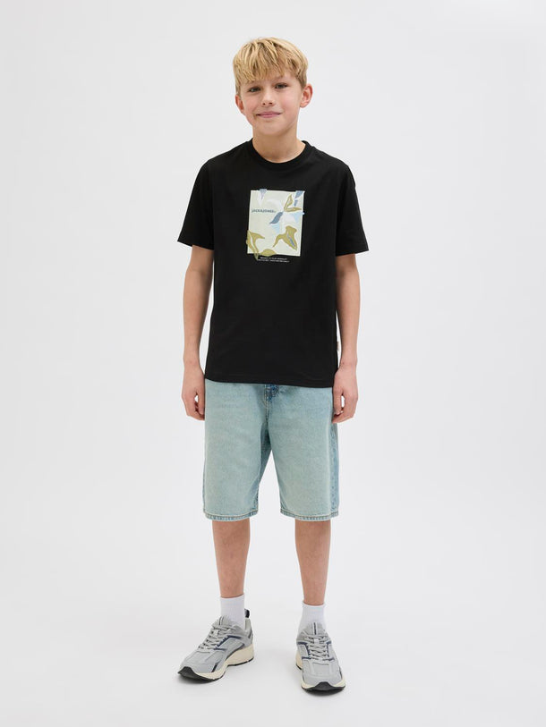 Product CAMISETA REGULAR ESTAMPADA ALMERIA JNR - Black - Image 3