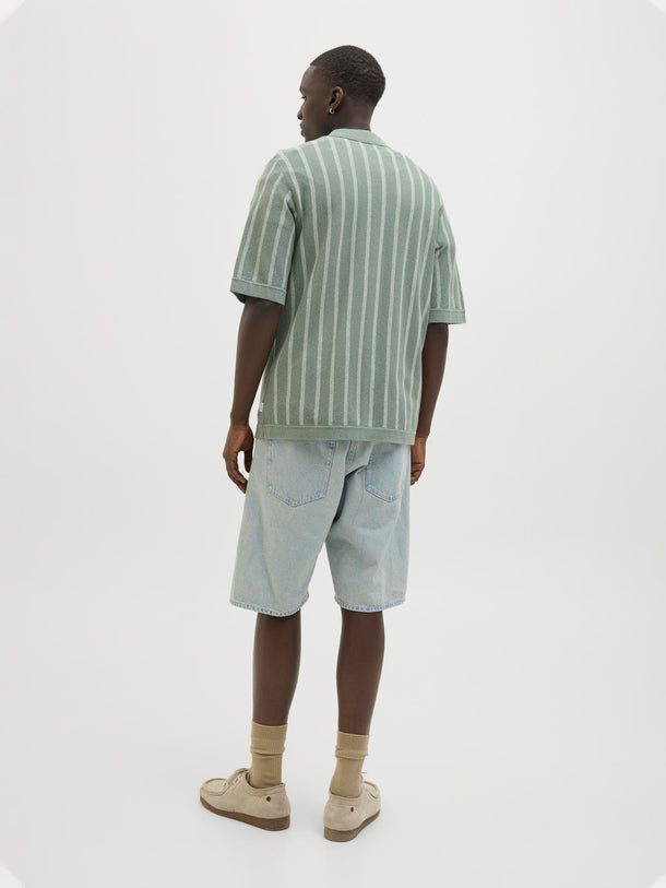 Product POLO RELAXED TEJIDO RAYAS EMIL - Iceberg Green Stripes:w. Cloud Dancer stripes - Image 12